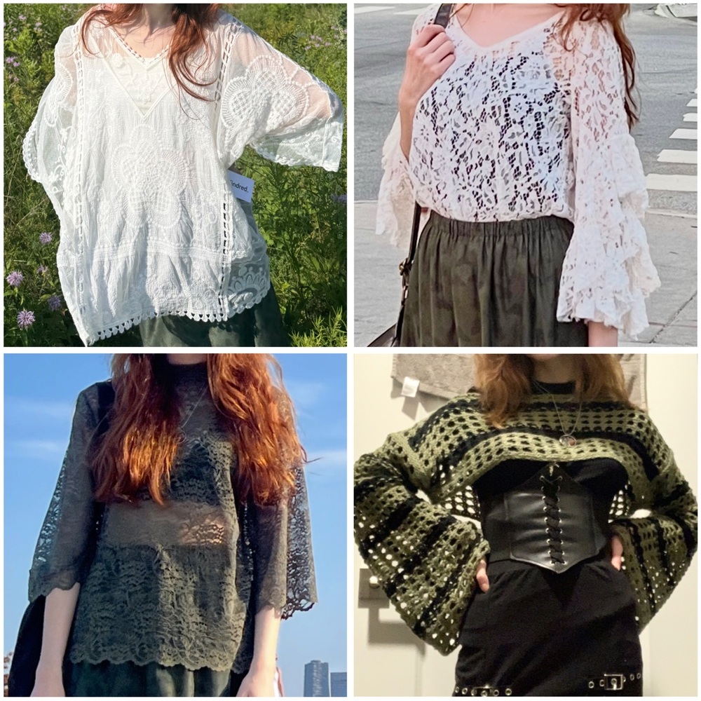 HAS TO GO ASAP Lace and mesh tops blouses